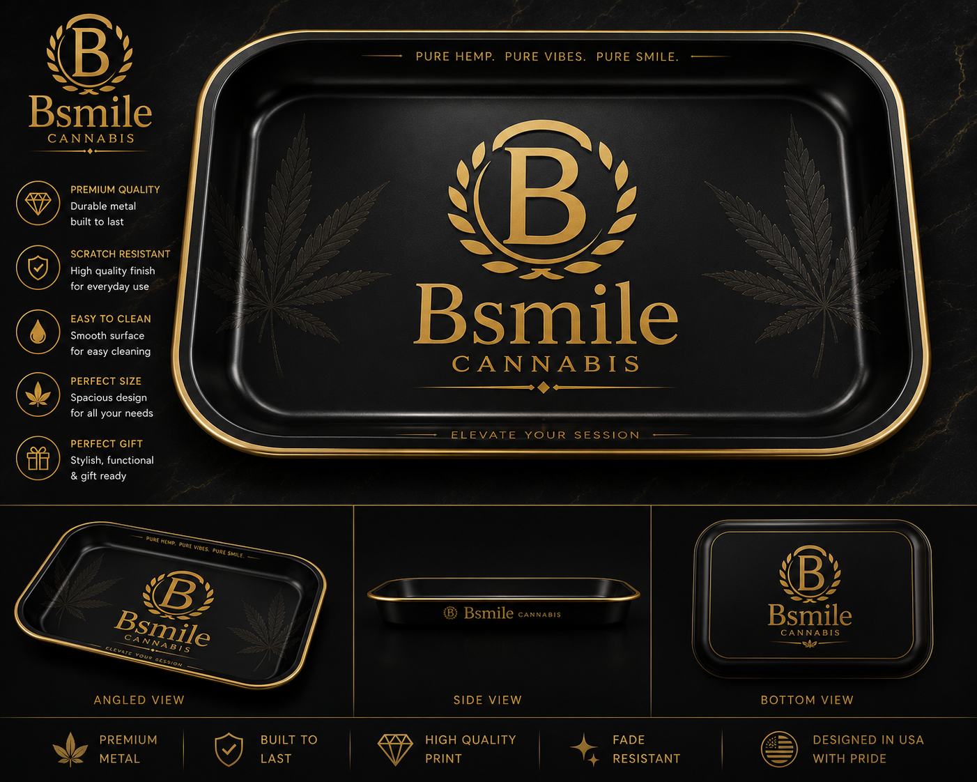 Bsmile Rolling Tray — Bsmile rolling trays accessory