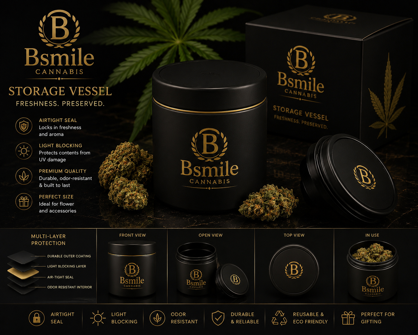 Bsmile Storage Vessel — Bsmile storage accessory